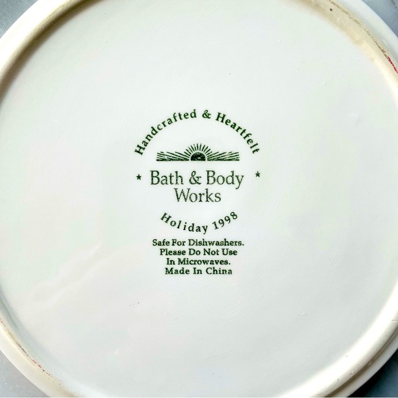 Bath & Body Works Home•Vintage Christmas 1998•Festive Ceramic Trivet•Peppermint - Picture 3 of 8